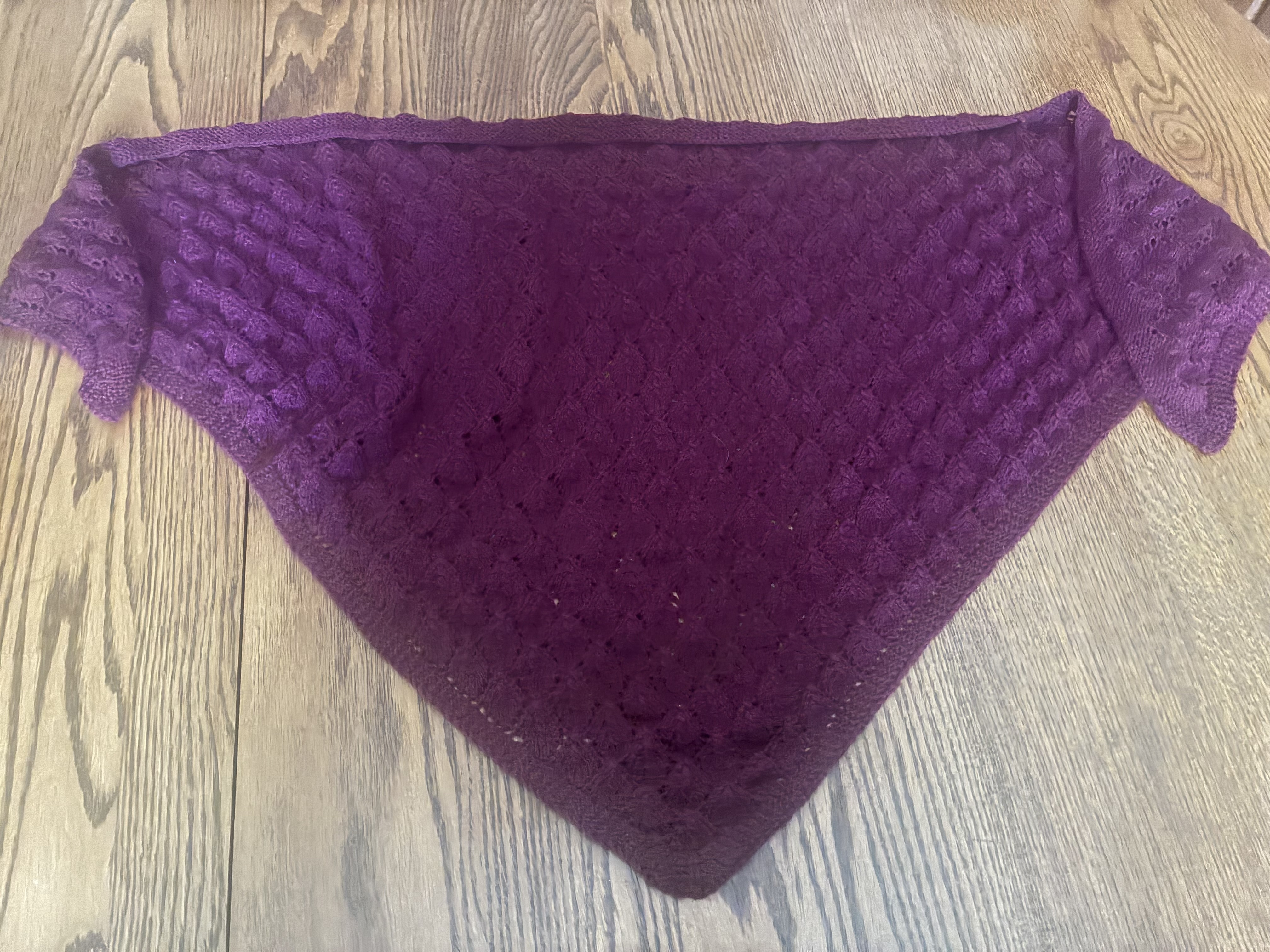Lavender Linen Lace Shawl